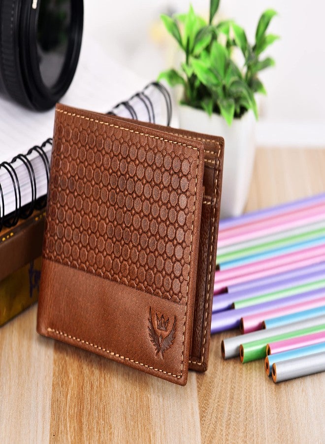 LORENZ® RFID Blocking Genuine Crunch Leather Texture Wallet for Men | Tan Bi-Fold Wallet | Men's Wallet Purse | GL-44 - Image 5